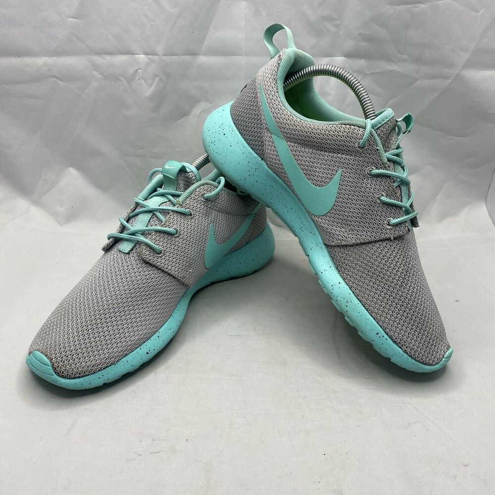 Nike iD Roshe One ‘Thank God’ Running Shoes Gray/Teal Women’s 10 Custom - Picture 5 of 8